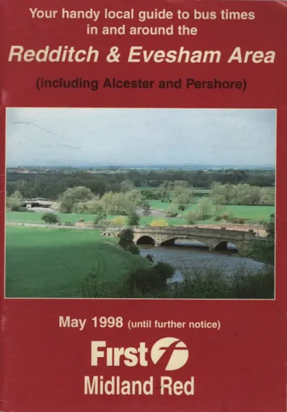 First Group - Midland Red - 1998 Redditch & Evesham Area Bus Timetable