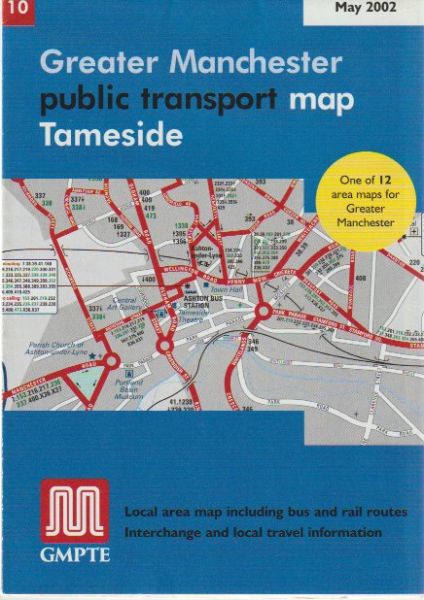 Greater Manchester P.T.E. - 2002 Tameside Area Bus Map