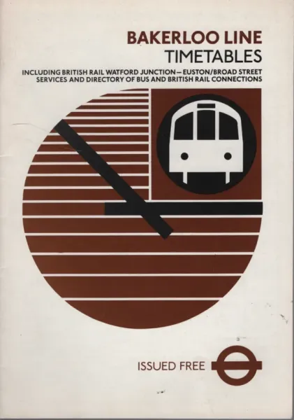 1984 London Underground - Bakerloo Line Timetable